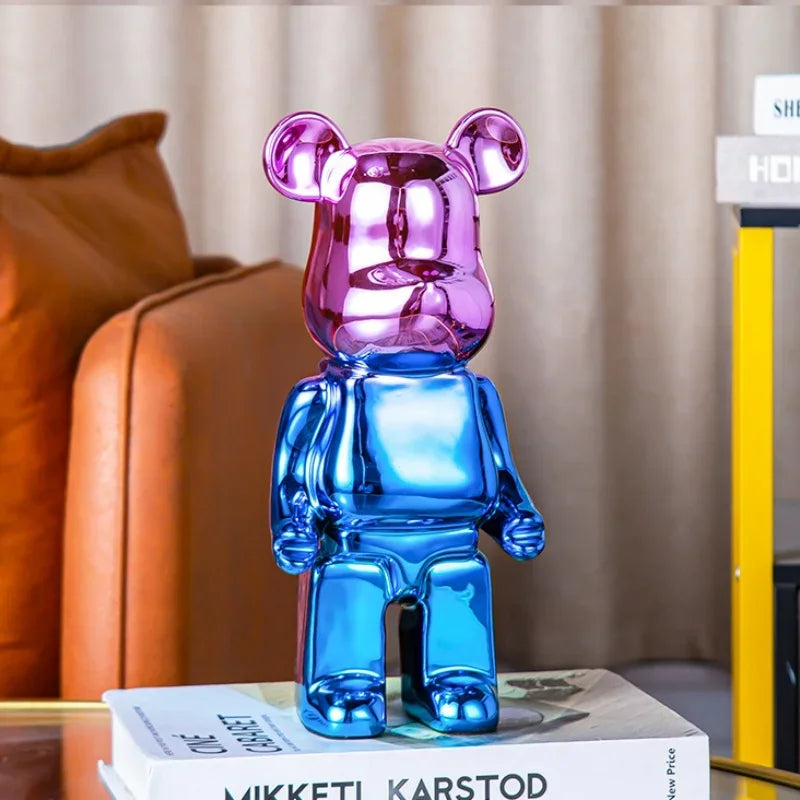 Delicate Bears Figurines Luxury Ceramics Violent Bear Statue Kawaii Cartoon Bear Sculptures Desk Decoration Home Accessories