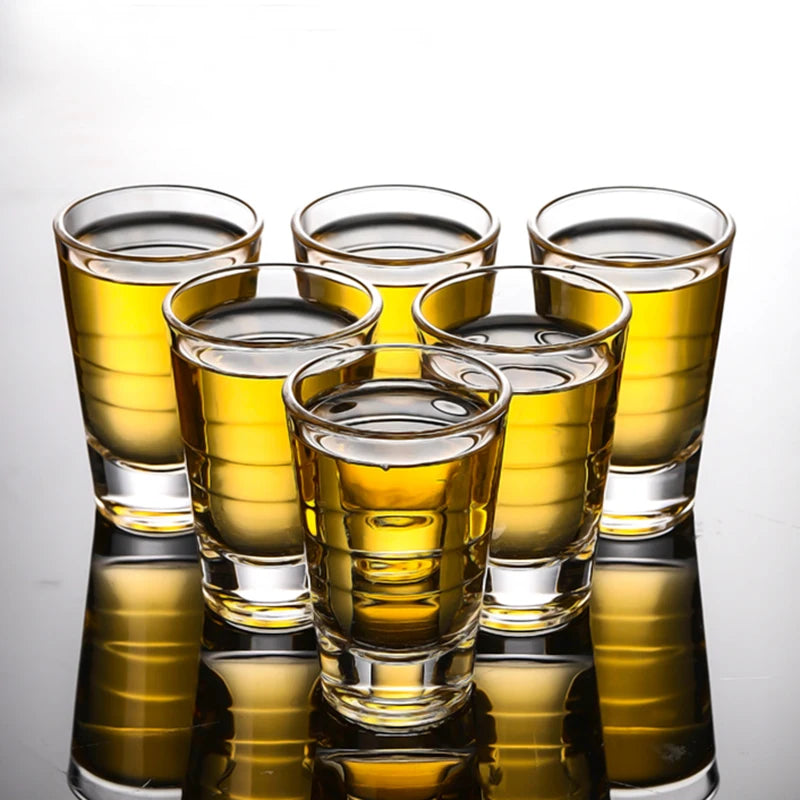 15ml/30ml/80ml/120ml Thick Bottomed Shot Glass Spirits Cup Vodka Glass Vintage Transparent High End Foreign Wine Glass Drinkware