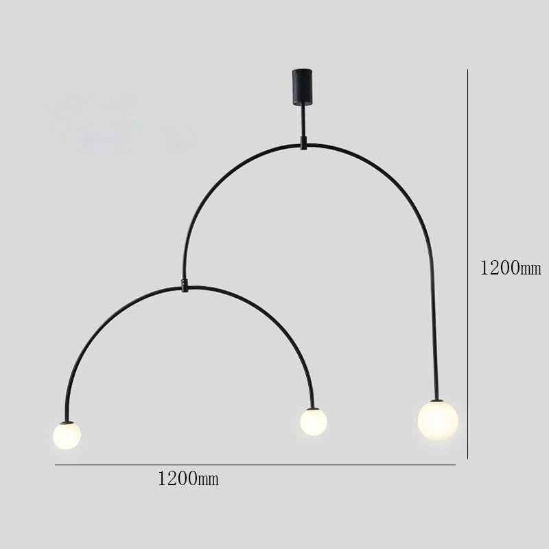 Mobile Chandelier Designer Line Chandelier For Living Room Bedroom Restaurant Shop Decor Minimalist Kitchen Island Hanging Lamp