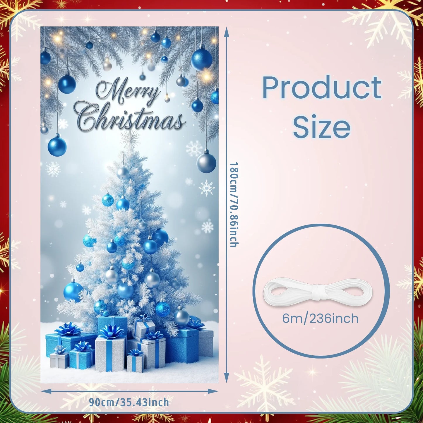 Christmas Hanging Flag Porch Door Banner Christmas Decorations For Home 2025 Ornaments Xmas Gifts Navidad New Year Decor 2026