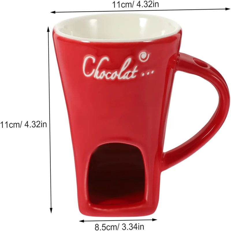 Mugs Coffee Cups Double-Layer Heat-Resistant Ceramic Cup – Anti-Scald Design, Ideal For Coffee & Beverages Butter Melter Cup