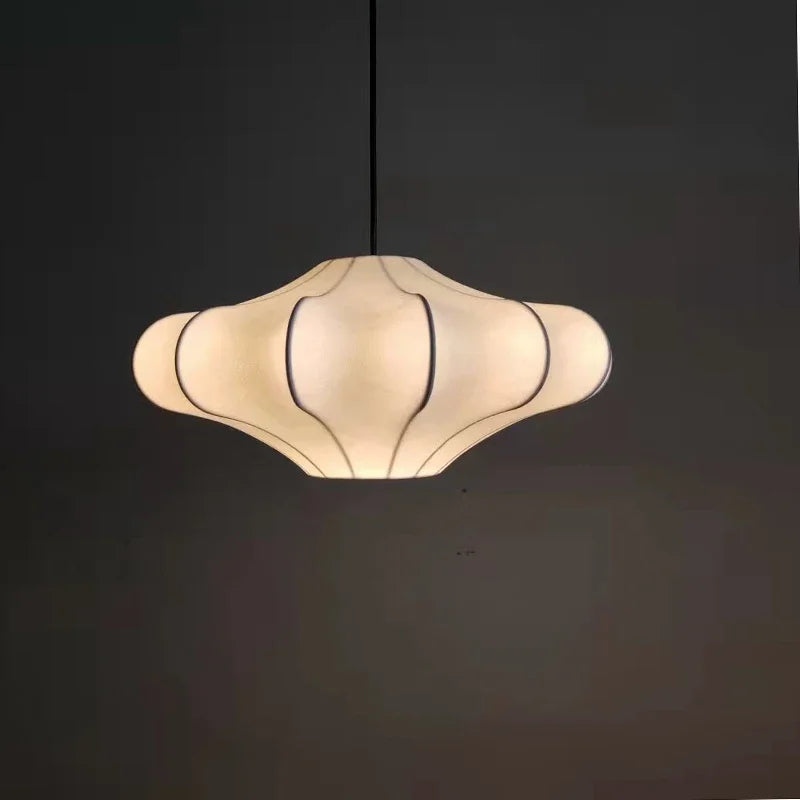 Luxury Silk Lamp Restaurant Pendant Lights Nordic Minimalist Home Decor Chandeliers for Dining Room Bedroom Suspension Luminaire