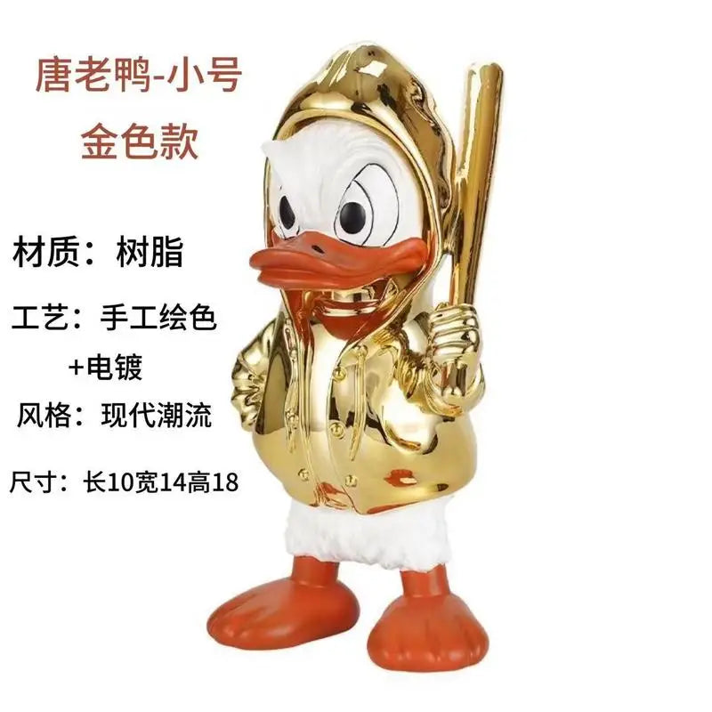 High End Creative Nostalgia Trend Playing With Donald Duck Ornament Living Room Desktop Personality Light Luxury Cute Decoration
