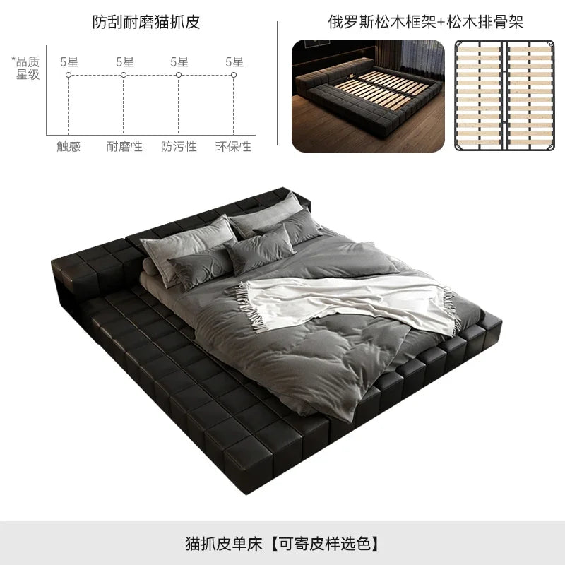 Europian Modern Bed Aesthetic Unique Sleeping Double Bed Children 180x200 Cama De Lujo Para Dormitorio House Accessories