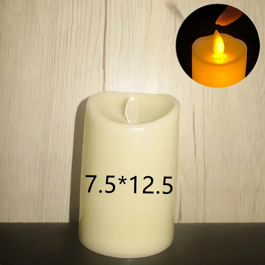 LED Flameless Flickering Candles Lamp Home Decoration Battery Powered Candles for Wedding Decor Birthday Party Supplies Warm