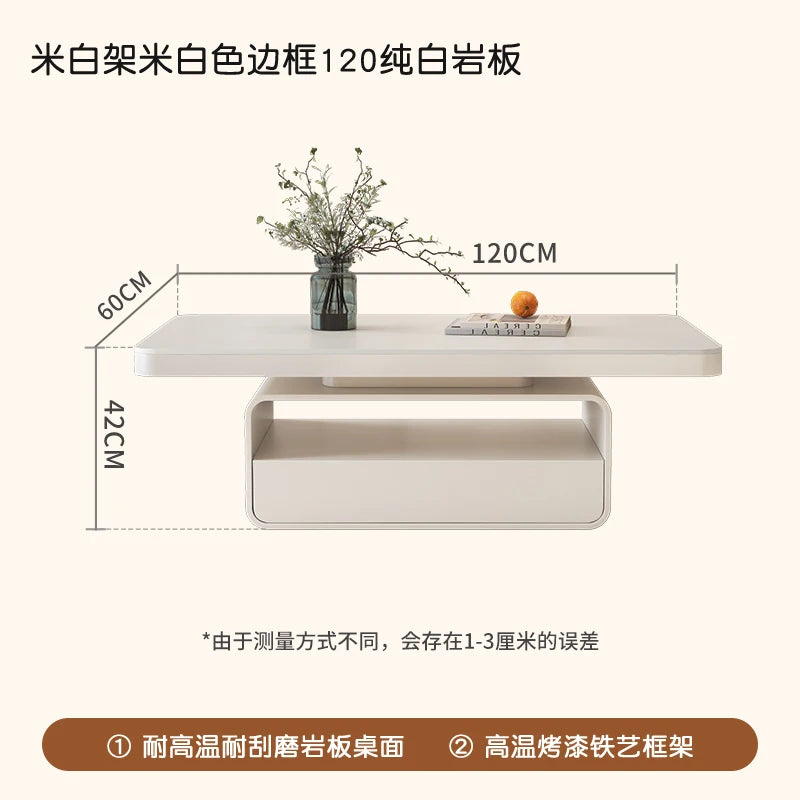 Desk Modern Side Tables Drawer Aesthetic Design White Side Tables Living Room Square Mesas De Centro Para Sala House Accessories