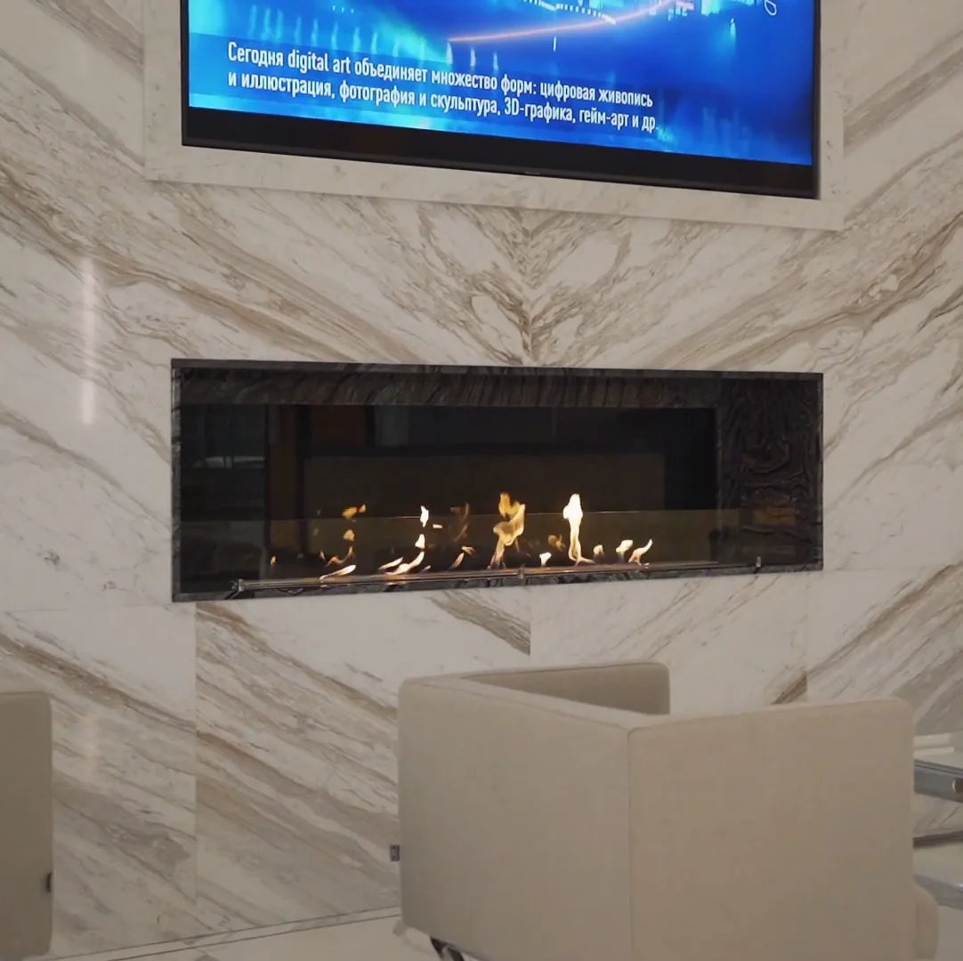 DUTRIEUXFireplace Factory Wholesale 48 Inch Modern Fire Place Indoor Wifi Ethanol Fireplace