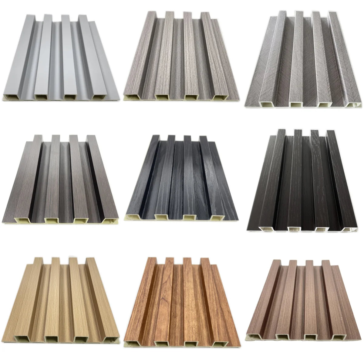 WPC Garden Wall Panel Outdoor Decorative 8mm Waterproof & UV Resistant, Wood Grain Texture for Fence/Patio DIY