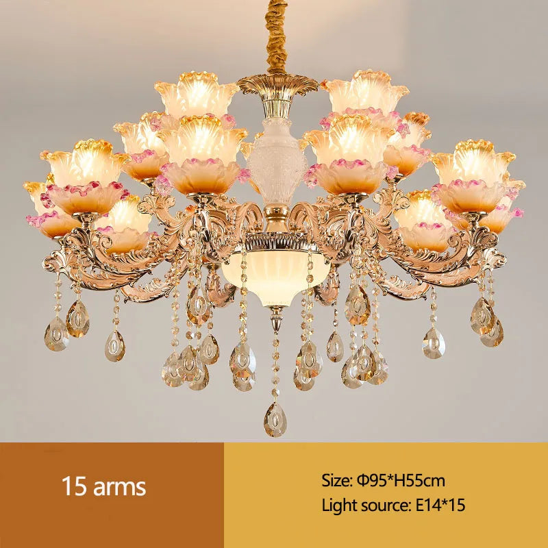 European Living Room Crystal Chandelier Luxurious Dining Room Bedroom Duplex Building Minimalist Modern Lobby Villa Hotel Lights