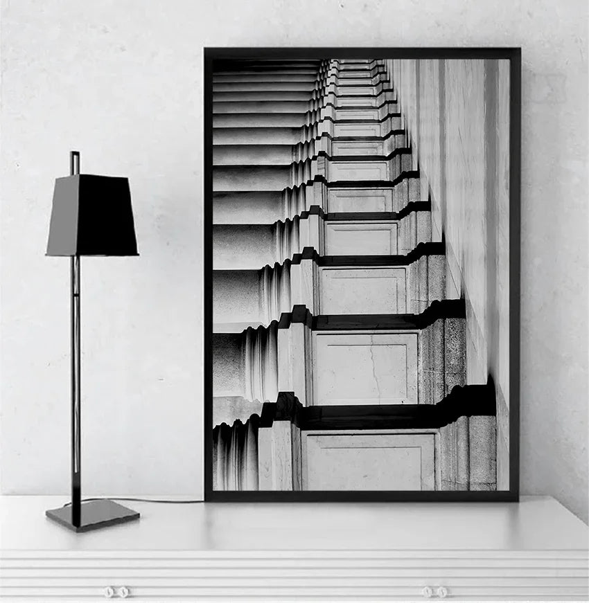 Wall Art S Prints Wall Pictures For Living Room Scandinavian Nordic Black And White Building Canvas Painting Girl