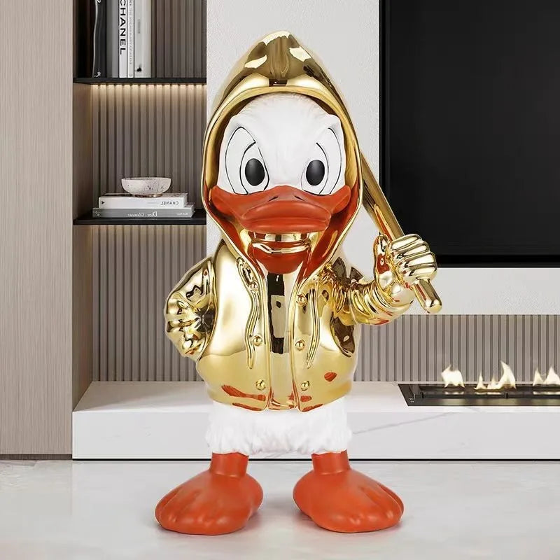 High End Creative Nostalgia Trend Playing With Donald Duck Ornament Living Room Desktop Personality Light Luxury Cute Decoration