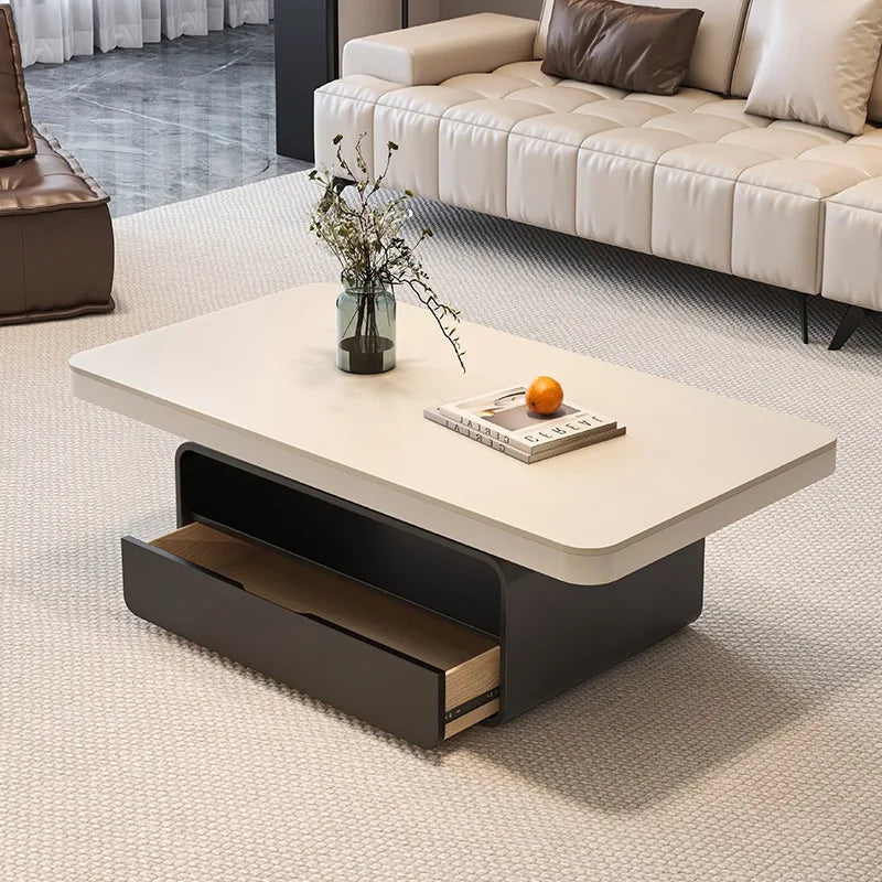 Desk Modern Side Tables Drawer Aesthetic Design White Side Tables Living Room Square Mesas De Centro Para Sala House Accessories