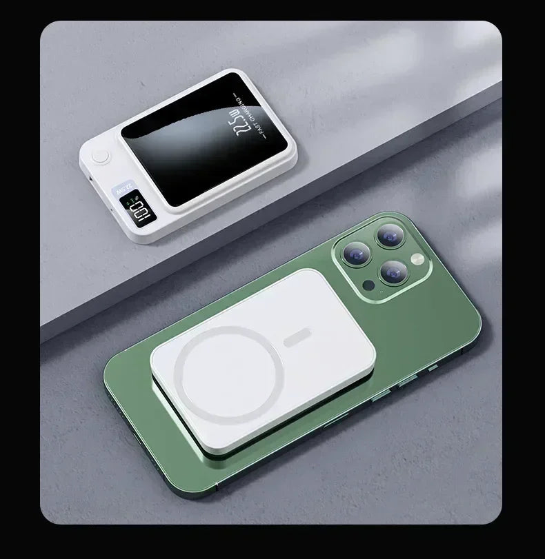 Power Bank 50000mAh Portable Magnetic Fast Wireless Charger for Iphone 12 13 14 Pro Max Macsafe External Auxiliary Battery Pack