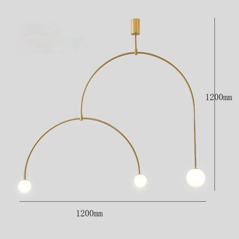 Mobile Chandelier Designer Line Chandelier For Living Room Bedroom Restaurant Shop Decor Minimalist Kitchen Island Hanging Lamp