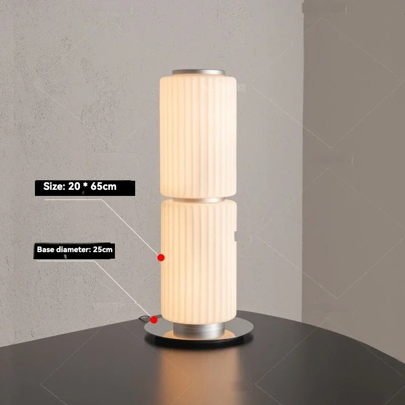 Italian Designer Luster Modern LED Floor Lights For Living Room Bedroom Bedside Table Lamp Home Decor Glass Cylinder Floor Lamps