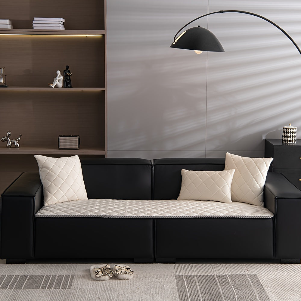 1pc Premium Thickened Sofa Slipcover - Non-Slip, Warm, Soft, and Stain-Resistant Furniture Protector for Bedroom, Office, Living Room, and Home Decor - Easy to Clean, Machine Washable, and Perfect for Pet Owners and Families