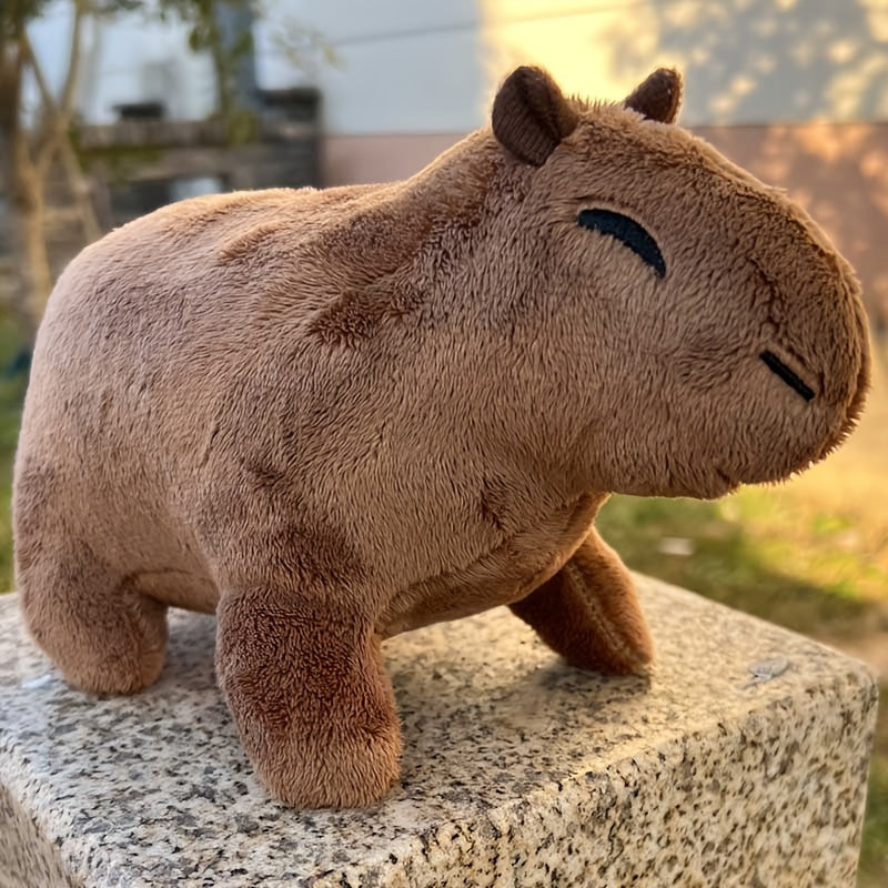 Adorable 8.8" Capybara Plush Toy - Soft, Lifelike Rodent Stuffed Animal with Smiling Face, Perfect for Boys & Girls, Ideal Birthday or Holiday Gift, Stuffed Plushies