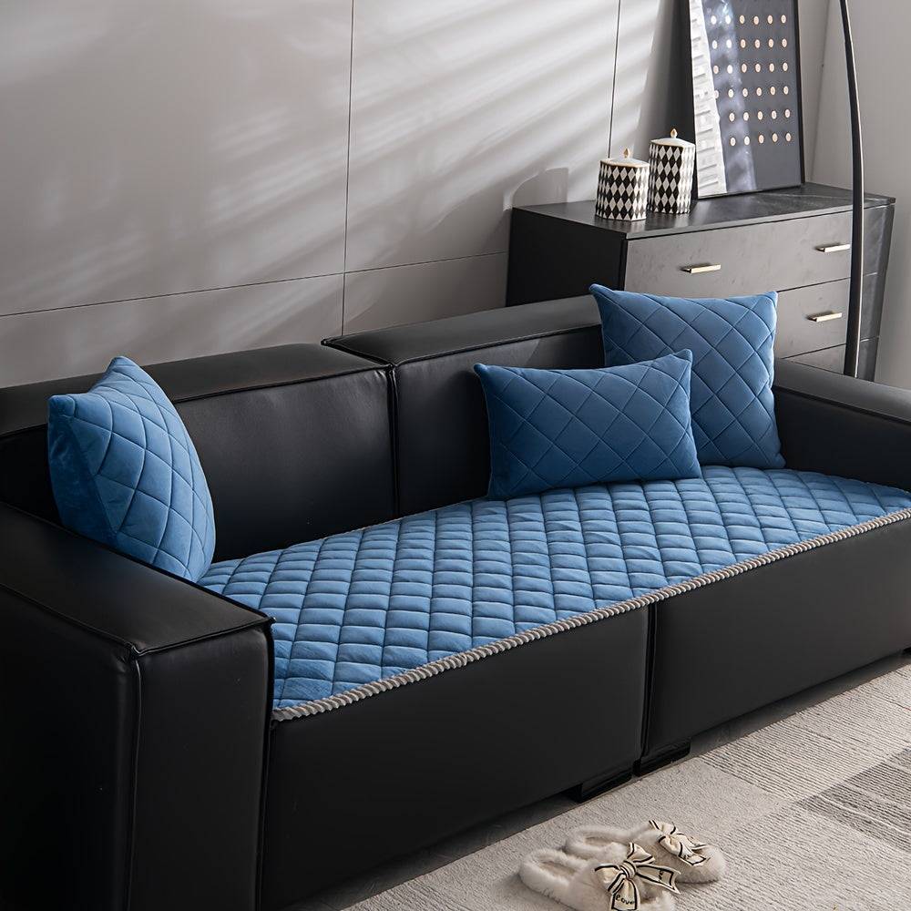 1pc Premium Thickened Sofa Slipcover - Non-Slip, Warm, Soft, and Stain-Resistant Furniture Protector for Bedroom, Office, Living Room, and Home Decor - Easy to Clean, Machine Washable, and Perfect for Pet Owners and Families