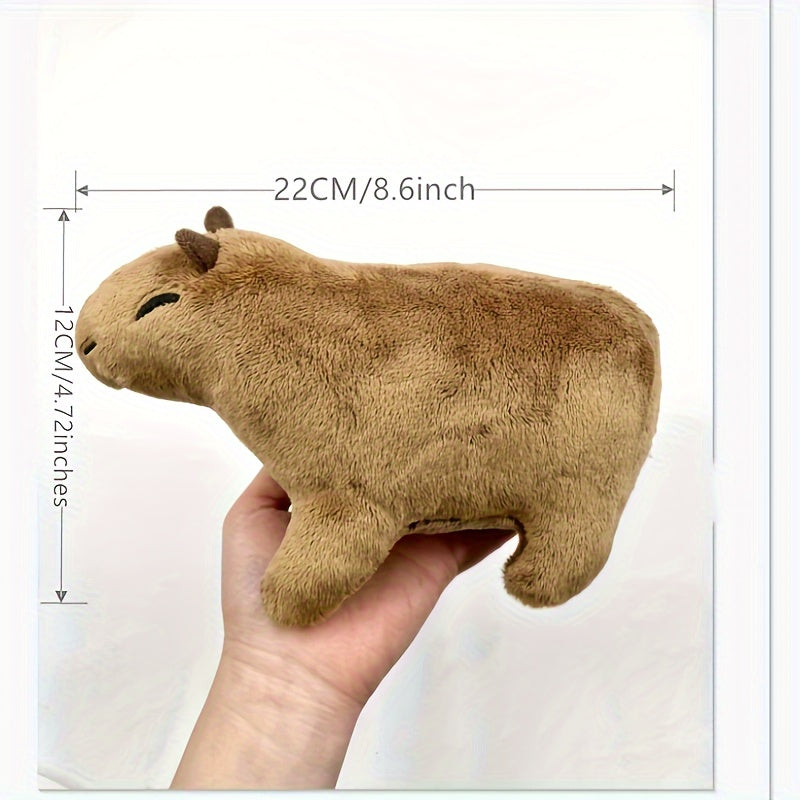 Adorable 8.8" Capybara Plush Toy - Soft, Lifelike Rodent Stuffed Animal with Smiling Face, Perfect for Boys & Girls, Ideal Birthday or Holiday Gift, Stuffed Plushies